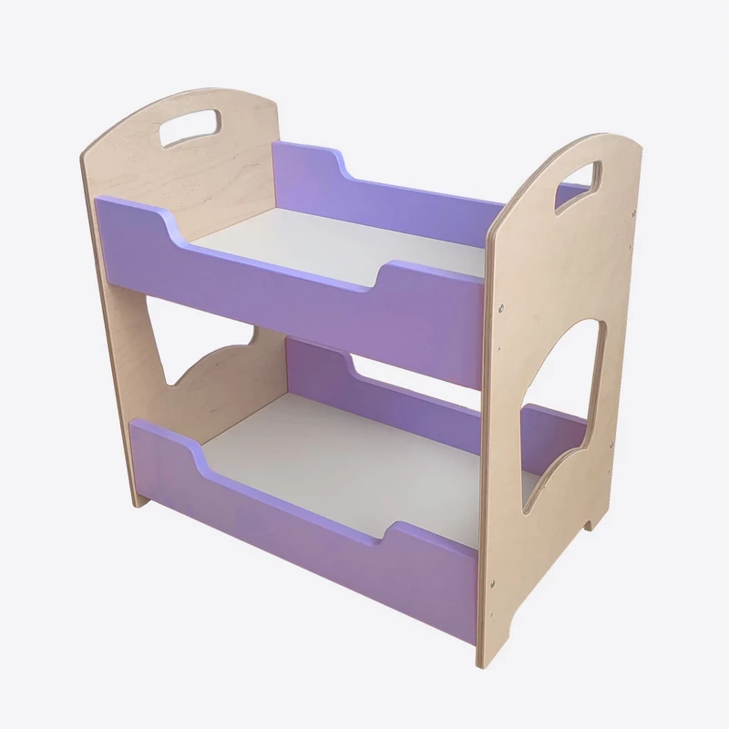 Двоярусне ліжечко для ляльок з дерева