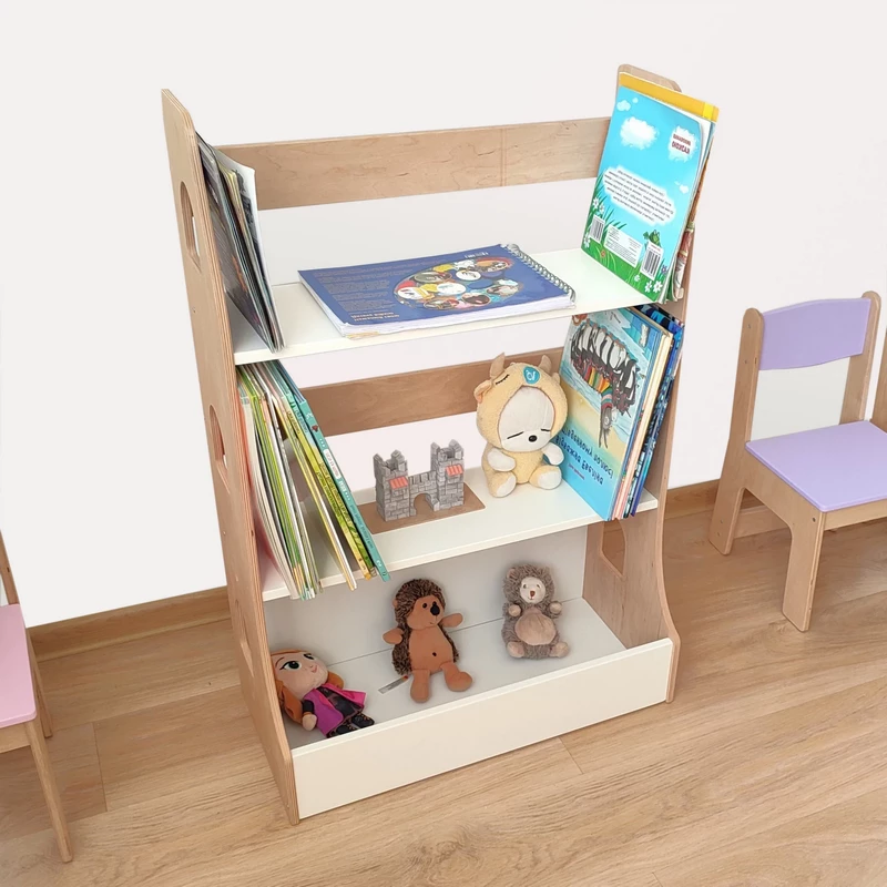 Дитяча полиця для іграшок і книг з ящиком