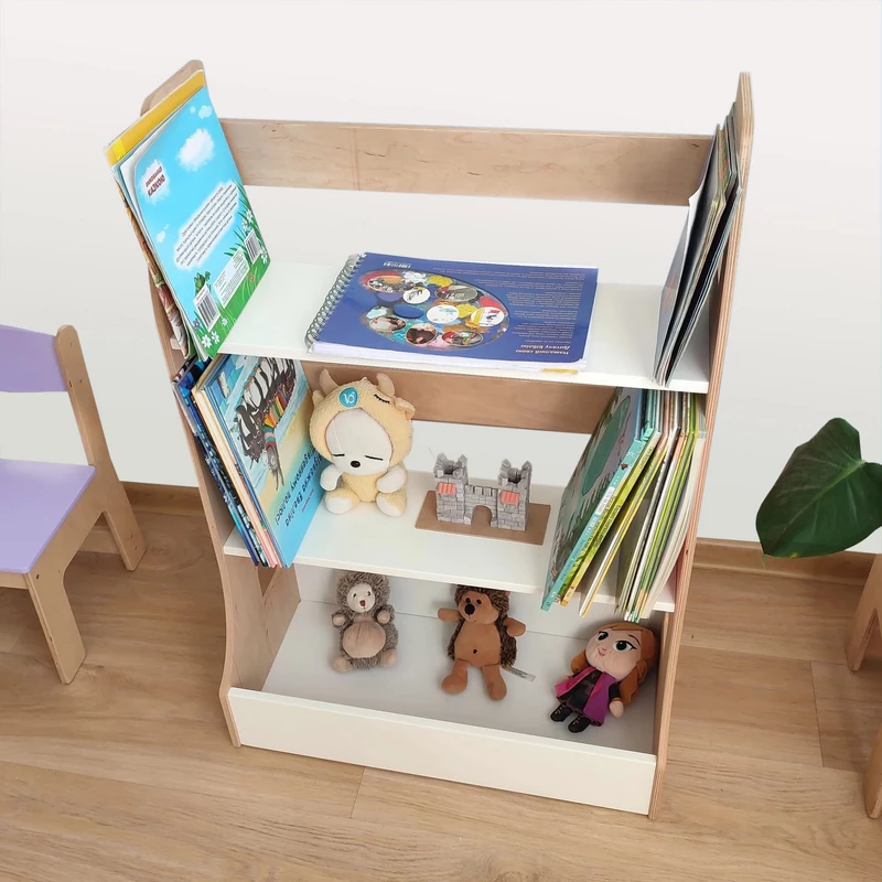 Дитяча книжкова полиця з ящиком внизу