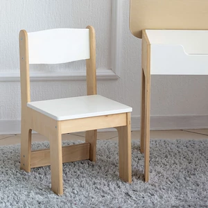 Білий дитячий дерев’яний стільчик для дітей 2–5 років