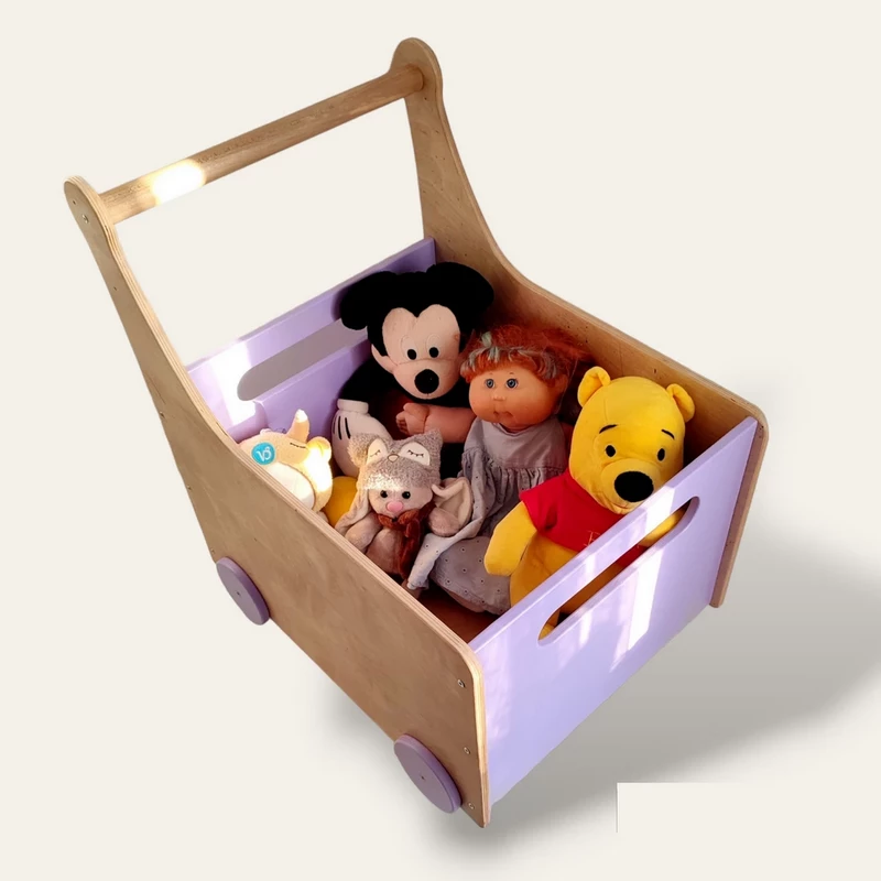 Дитячий ящик дерев'яний для іграшок, Дитячий ящик для іграшок на колесах, дитячий ящик для іграшок, дитячі меблі, меблі в дитячу кімнату, меблі в ігрову кімнату, Монтессорі