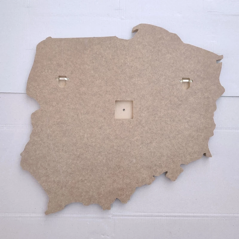 Дерев'яна основа для годинника Артборд, Мапа Польщі (Польща) для виготовлення годинника з епоксидною смолою, Заготовка для годинника МДФ, Трафарети з МДФ для епоксидної смоли, епоксидна смола,  Заготовка для заливки епоксидною смолою, Артборд під неон, під контражур