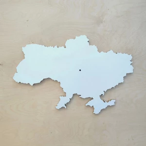 Заготовка артборд карта України з МДФ для епоксидної смоли, годинників та дизайнерських панно