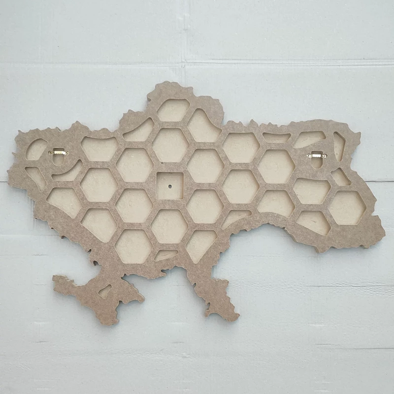 Заготовка артборд карта України з МДФ для епоксидної смоли, годинників та дизайнерських панно