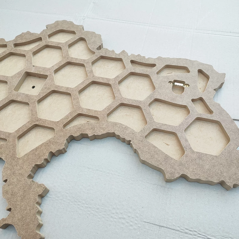 Заготовка артборд карта України з МДФ для епоксидної смоли, годинників та дизайнерських панно