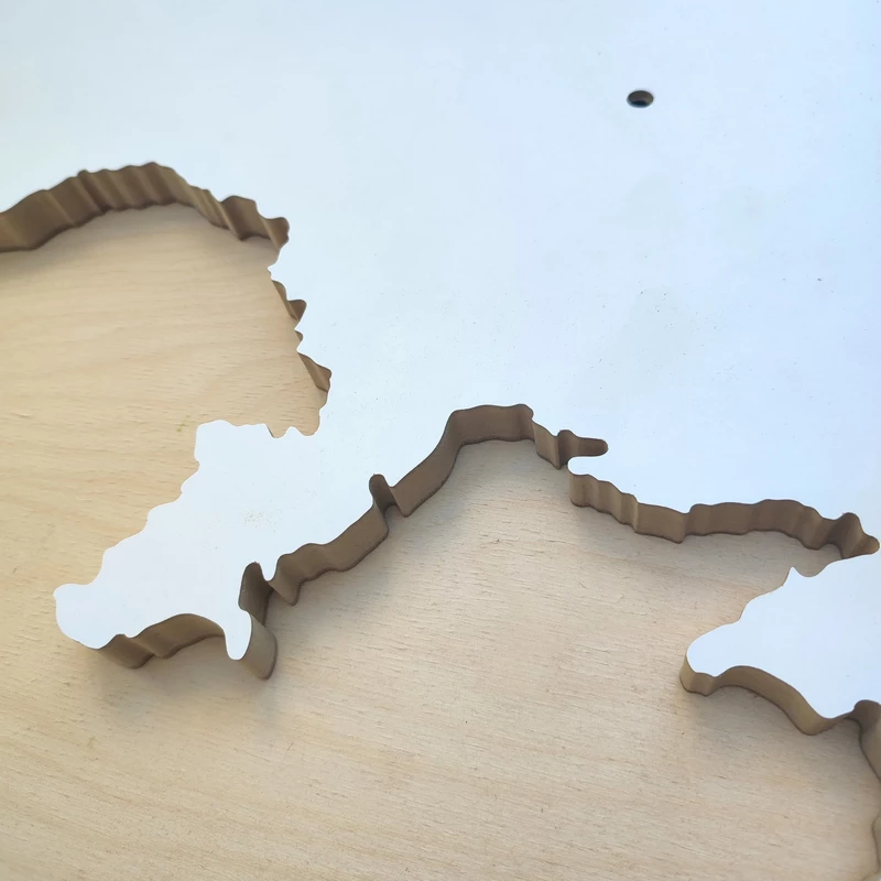 Артборд карта України 60 см з МДФ для виготовлення годинників та заливки епоксидною смолою